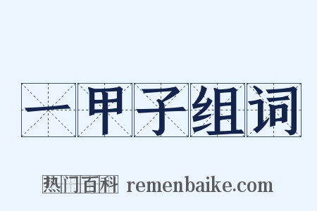 一甲子组词是什么意思的图片
